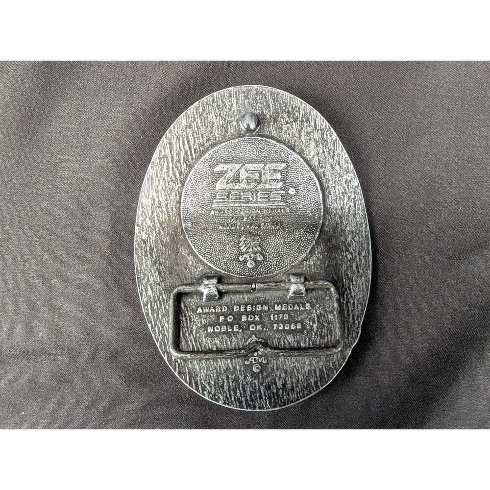 Vintage Award Design Medals Zee Series Western Cowboy Longhorn Belt Buckle Metal - Picture 5 of 9